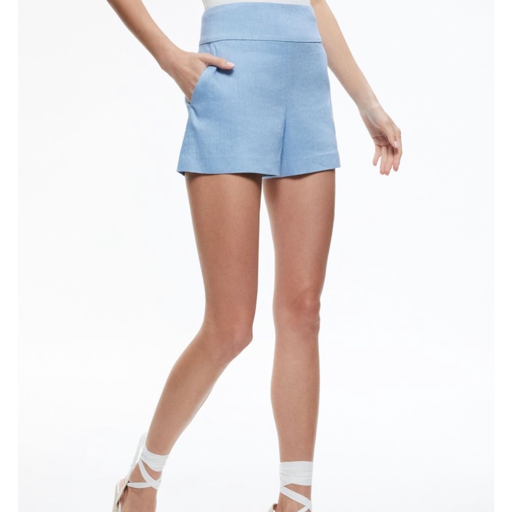 Alice + Olivia Light Blue High Waist Shorts
